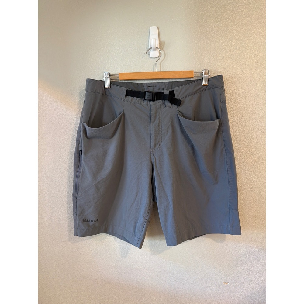 Marmot‎ Hiking Shorts Men's 36 Grey Technical Trail Cargo Integrated Belt